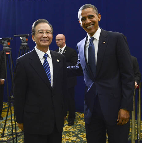 Chinese Premier Wen meets US President Obama