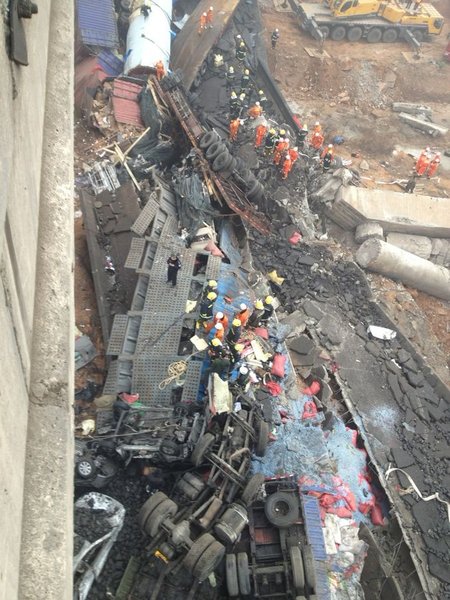 Five dead after bridge collapses in China