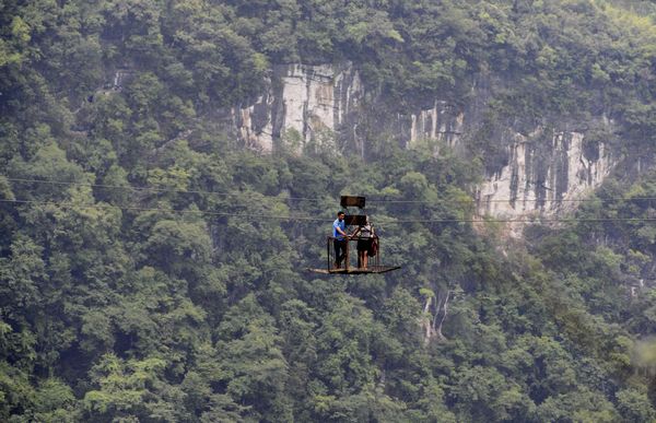 196 villagers' death-defying getaway