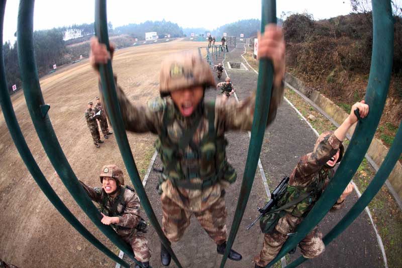 Soldier tactical training in SW China