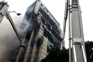 Officials arrested over Guangzhou highrise fire