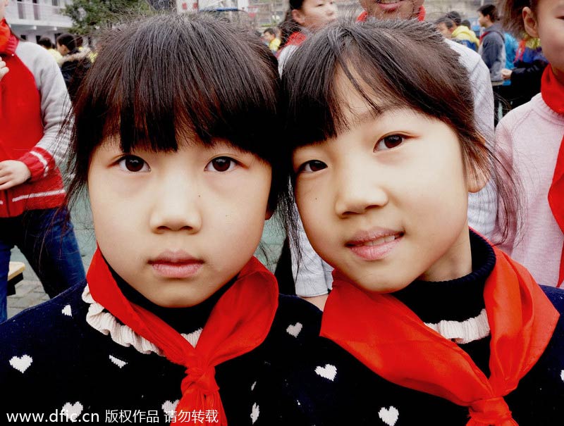 Ten sets of twins in one school in C China