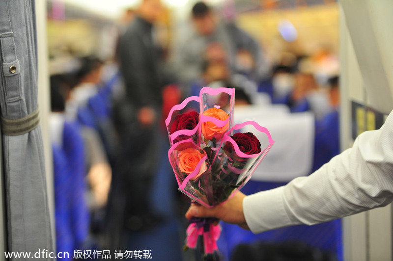 Flight stewards celebrate International Women's Day