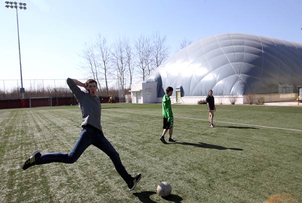 Domes give kids chance to exercise in clean air