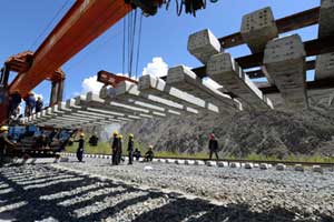 Hangzhou-Changsha high-speed railway under construction