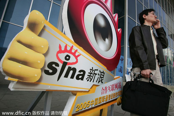 China's Sina.com hit by ban after porn offense