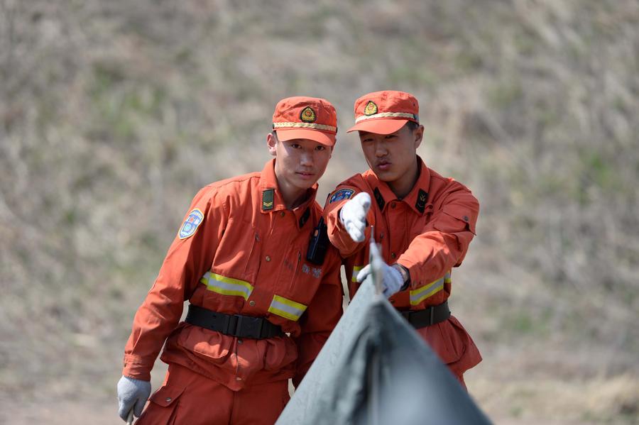 Forest team tackles fire drill in NE China