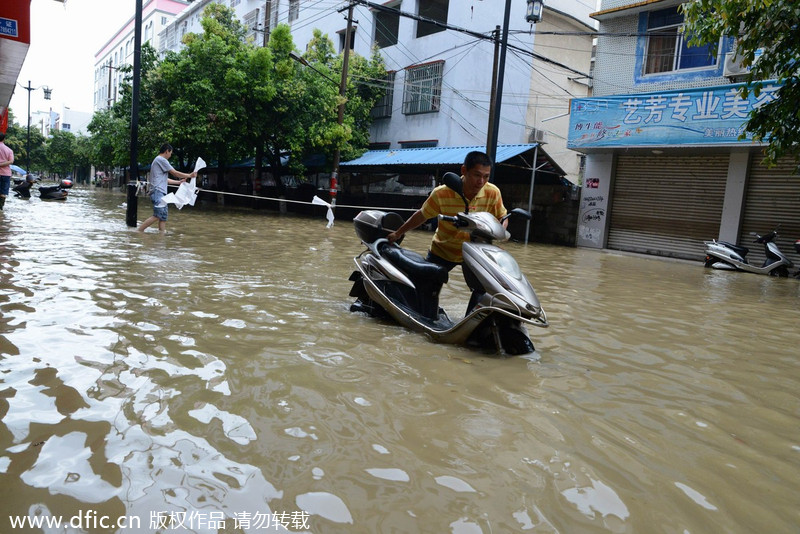 Severe rainstorms swamp China