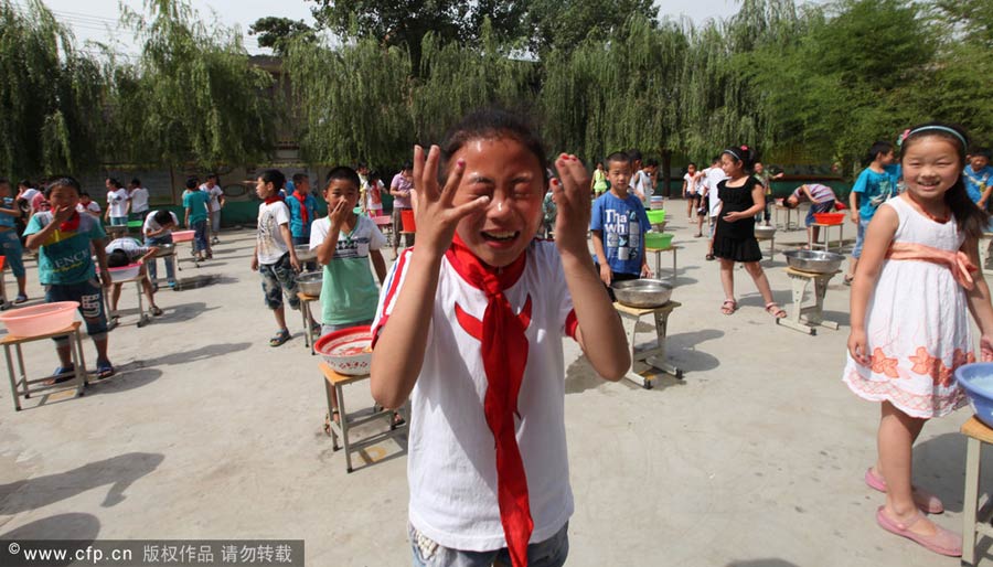 Teaching water safety in Henan