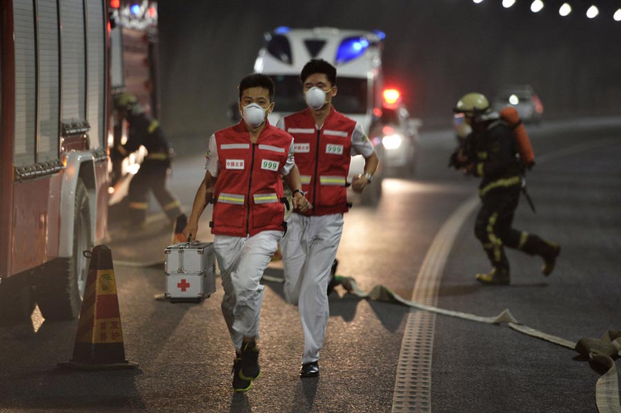 Emergency tunnel drill to save lives