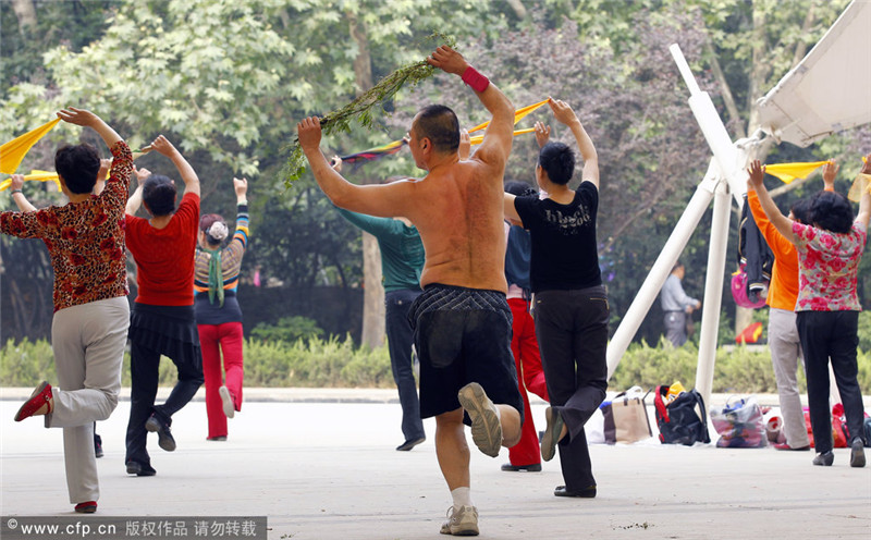 Grannies turn streets into strange dance floors