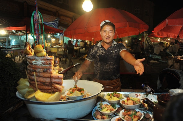 Nightlife in Kashgar, Xinjiang