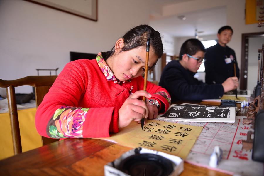 Students attend class at Yuzhang Academy in China's Nanchang