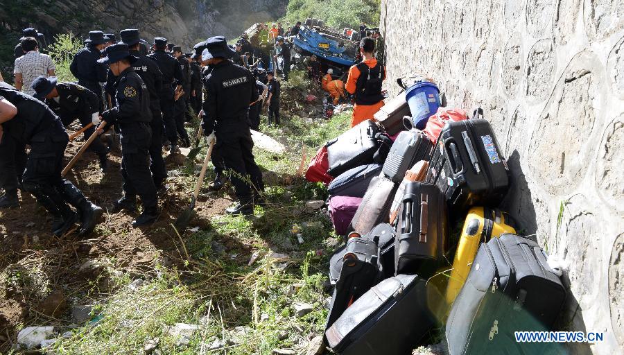 44 killed after Tibet tour bus falls into valley