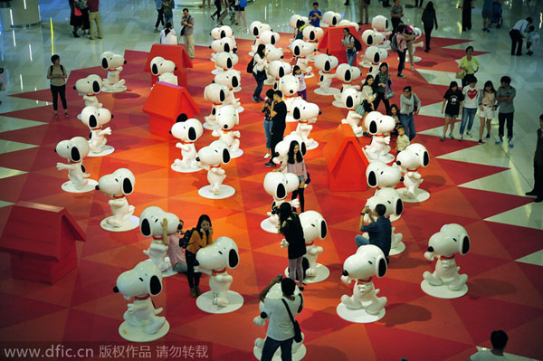 Exhibition in Shanghai celebrating Snoopy's birthday