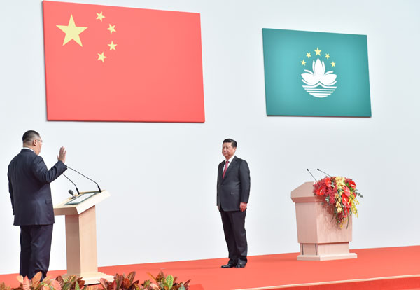 Xi hails close ties between motherland, Macao