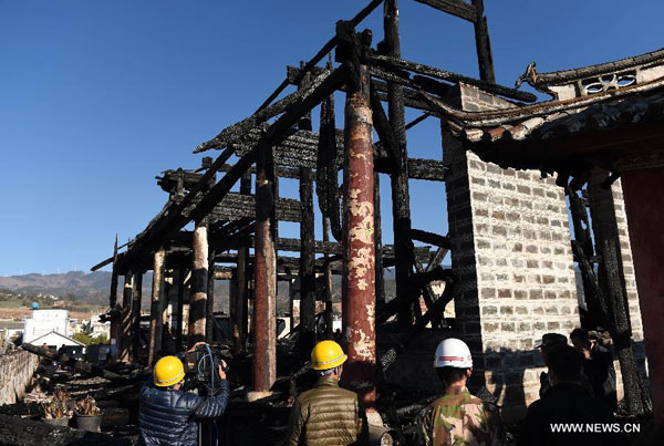 600-year-old tower destroyed in SW China fire