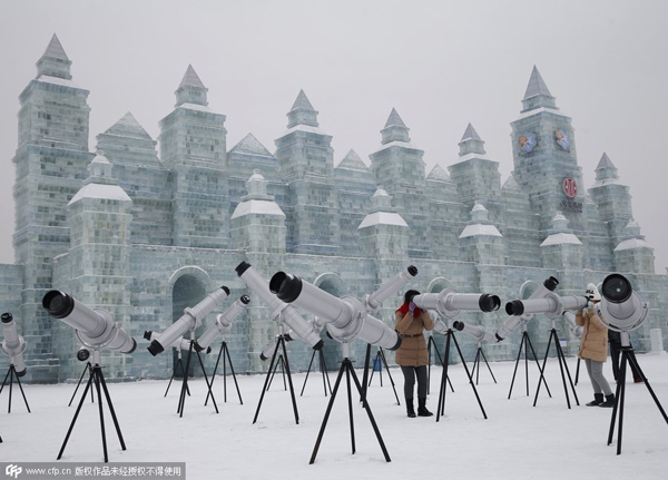 Harbin gets ready for ice and snow festival