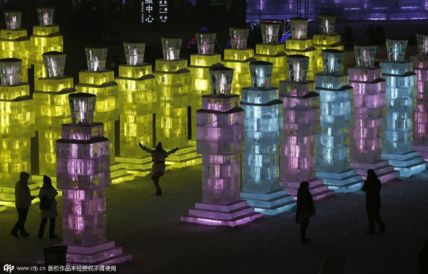 Harbin gets ready for ice and snow festival