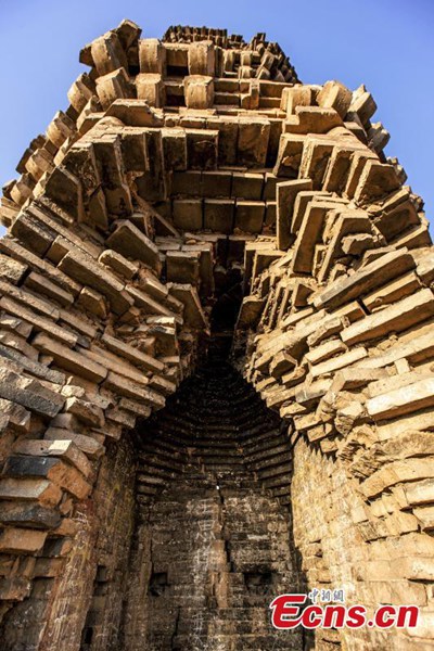 Ancient pagoda falls into disrepair