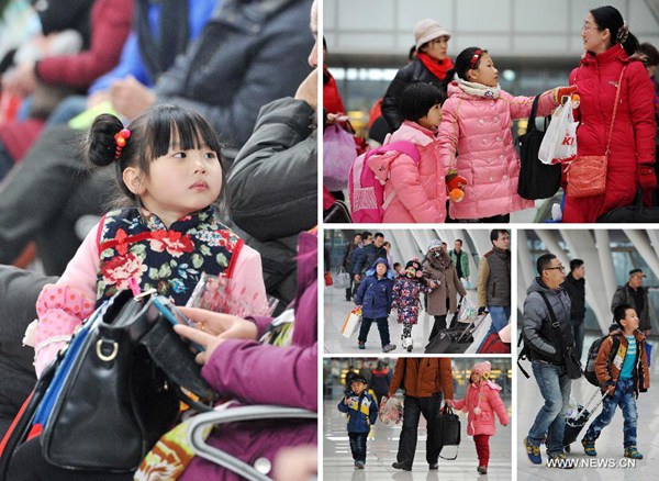 Little 'migrant birds' back home for Spring Festival