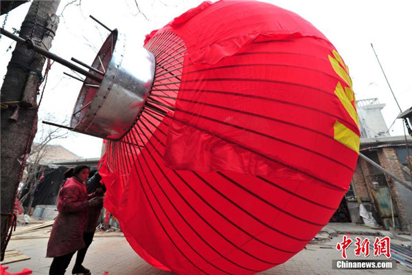 Village that lights up Chinese New Year