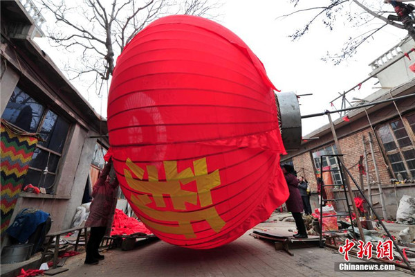 Village that lights up Chinese New Year