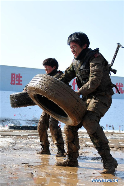 SWAT team members under training in China's Xinjiang