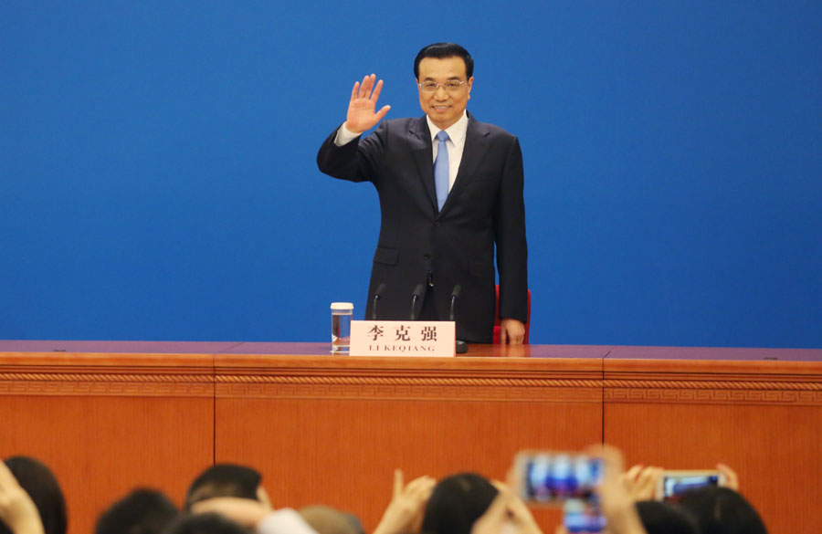 Chinese Premier Li Keqiang meets the press