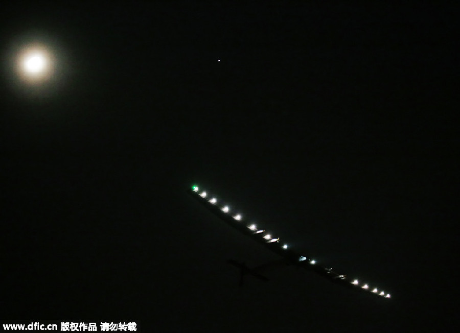 First round-world solar flight stops in China