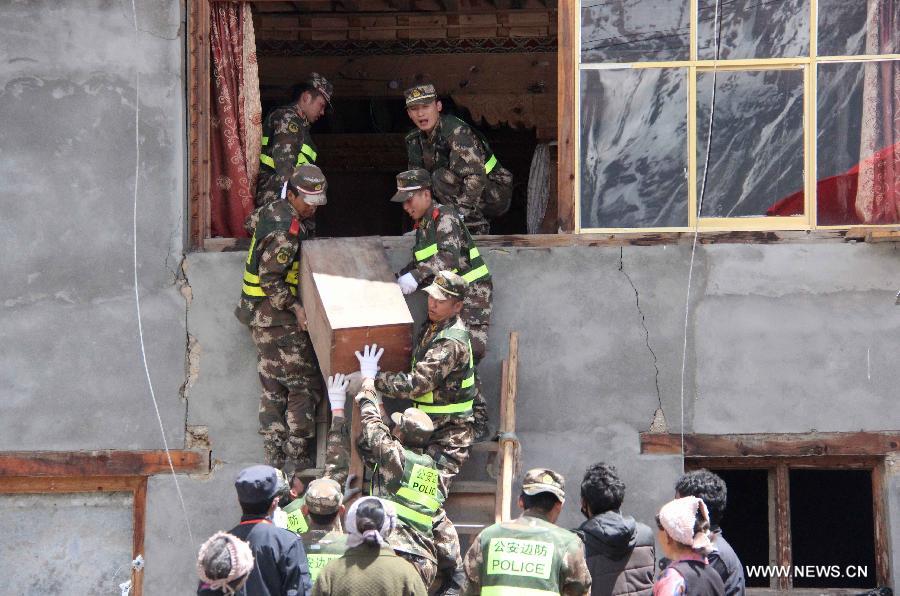 Relief work underway in quake-hit Tibetan county