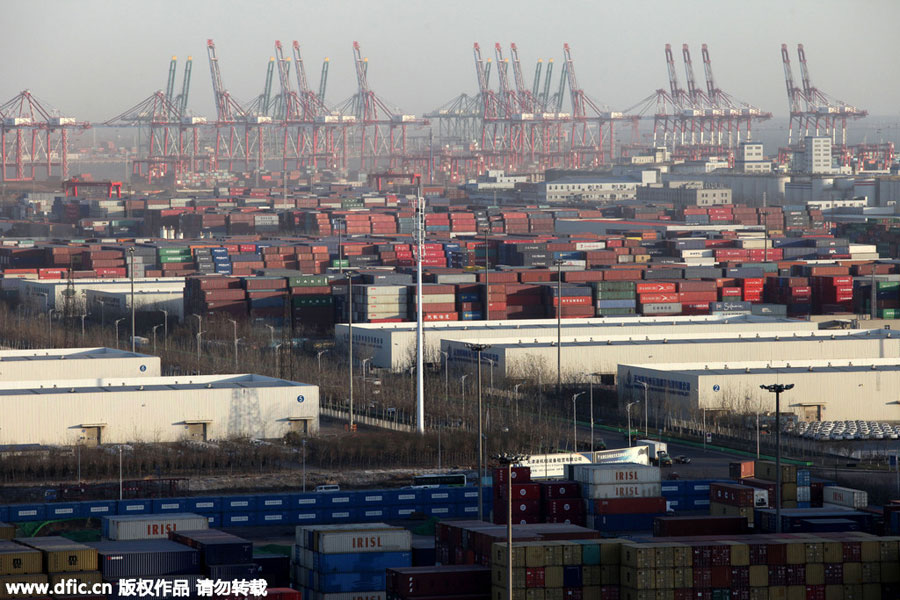 Before and after photos of Tianjin Port