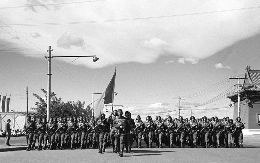 Historical images of military parades