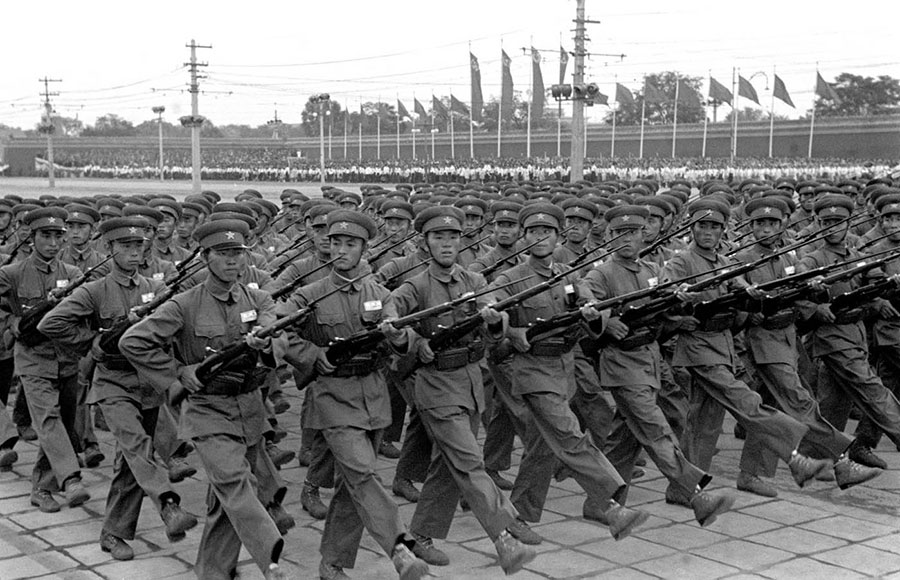 Historical images of military parades