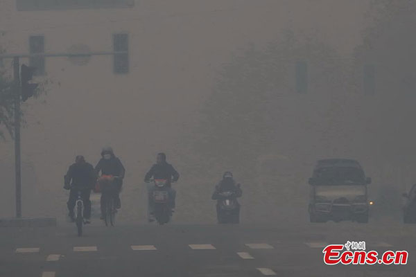 Hazardous air pollution recorded in Northeast China