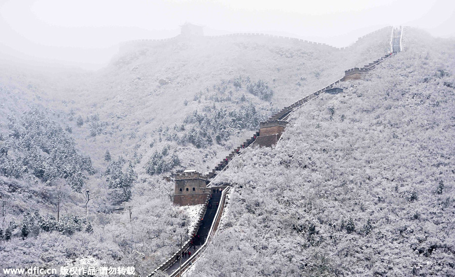 Snow-clad Juyongguan section of the Great Wall