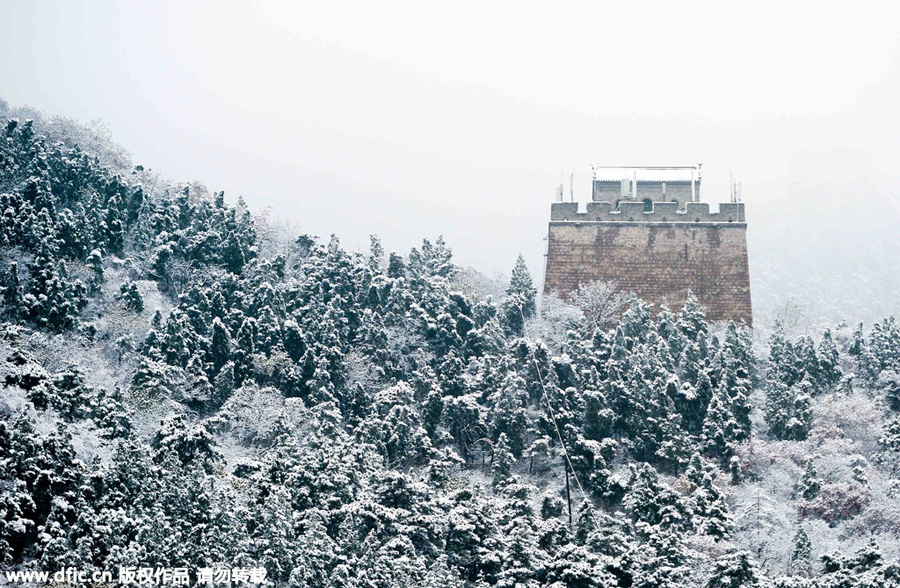 Snow-clad Juyongguan section of the Great Wall