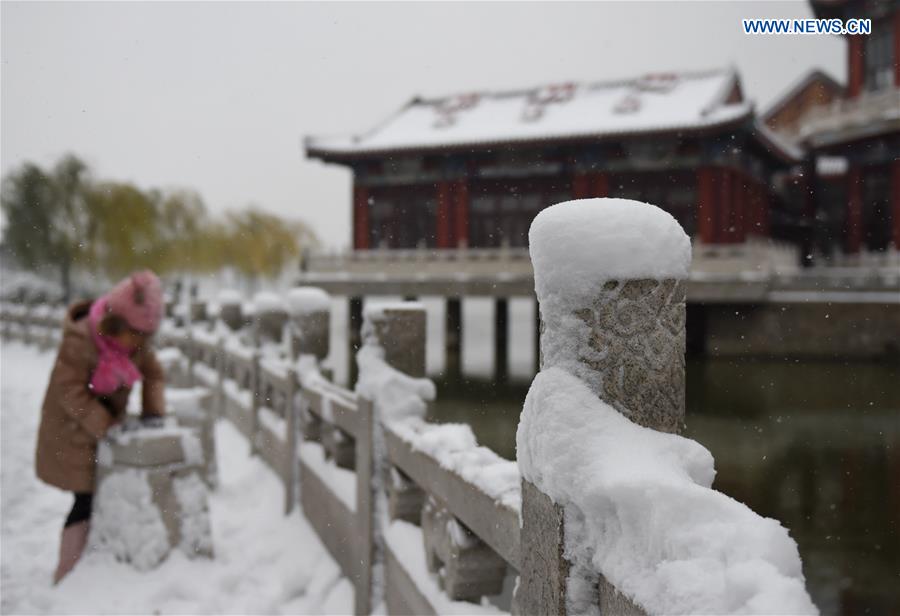 Heavy snowfall hits vast area of N China