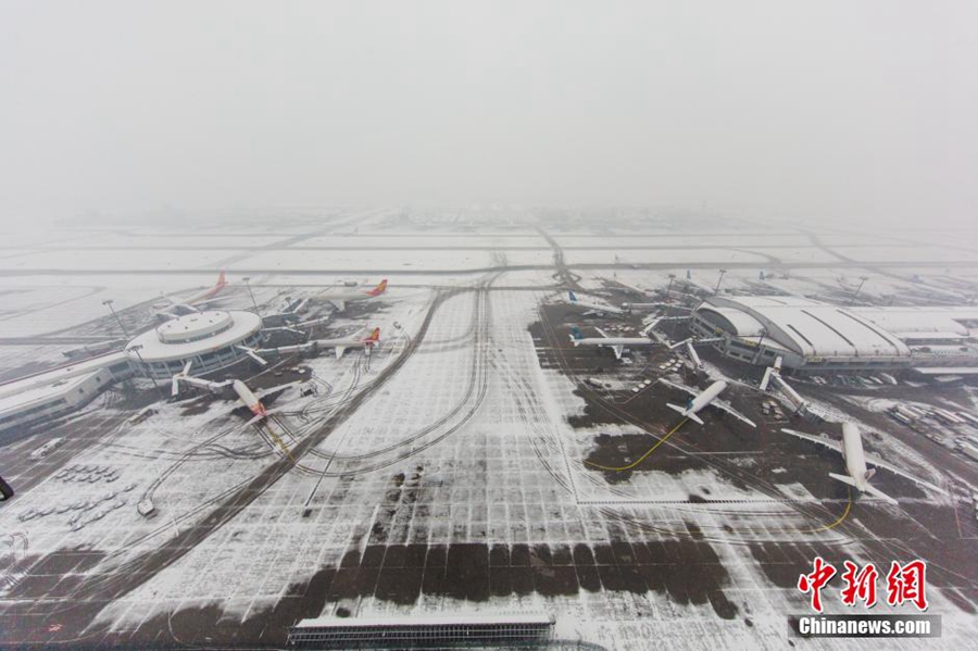 Large number of flights, trains delay due to heavy snow in Beijing