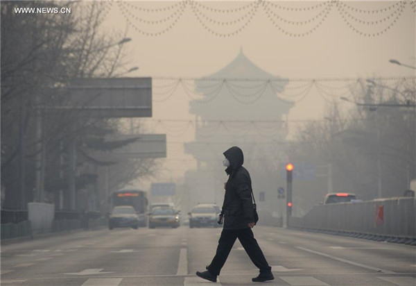 Beijing issues blue alert for heavy air pollution