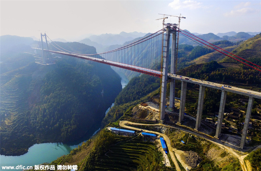 World's second highest bridge in Southwest China put into operation