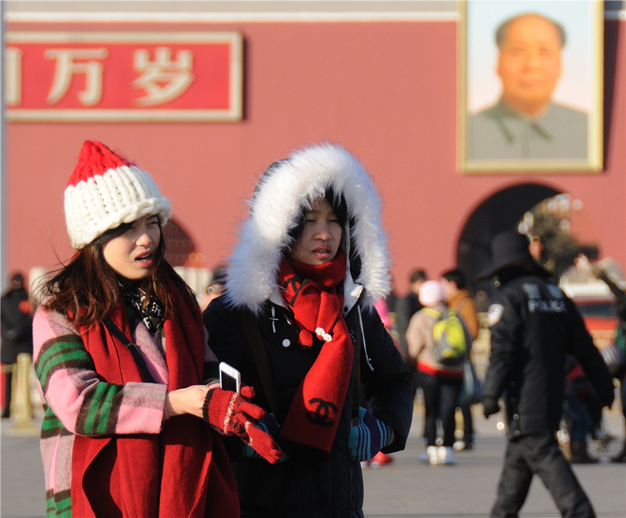 Cold front drives sub-zero temperatures across China