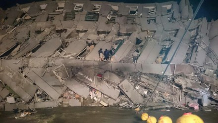 17 dead, hundreds injured after quake flattens buildings in Taiwan