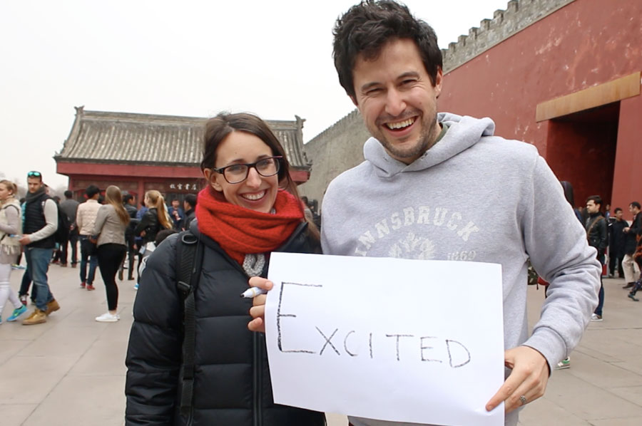 Harvard students scale the Great Wall