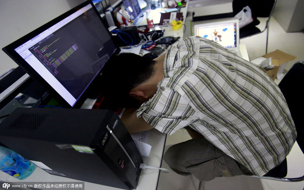 Shanghai white-collar workers getting fatter