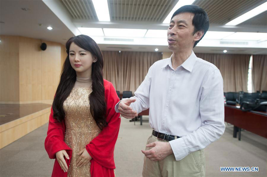 New interactive 'robot goddess' unveiled in east China