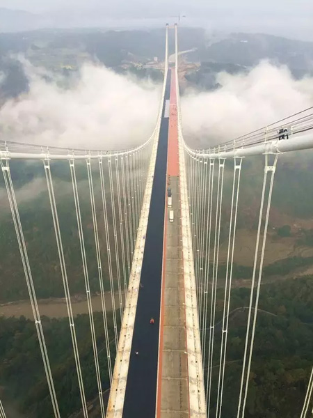 Asia's longest and highest suspension bridge to open to traffic