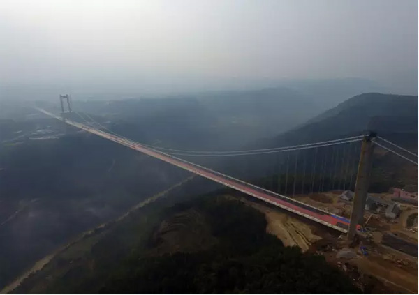 Asia's longest and highest suspension bridge to open to traffic