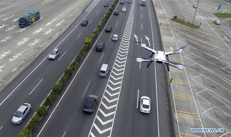 Drones used to monitor traffic during May Day holiday in S China