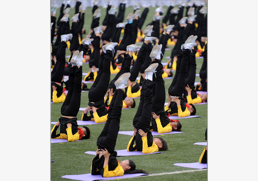 Mass yoga events ahead of International Yoga Day